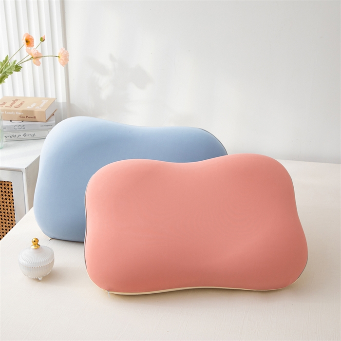 91家纺网 家纺一手货源 找家纺 （总）仁宇枕业 2025新款锦冰丝+羊绒棉释压猫肚记忆枕枕头枕芯