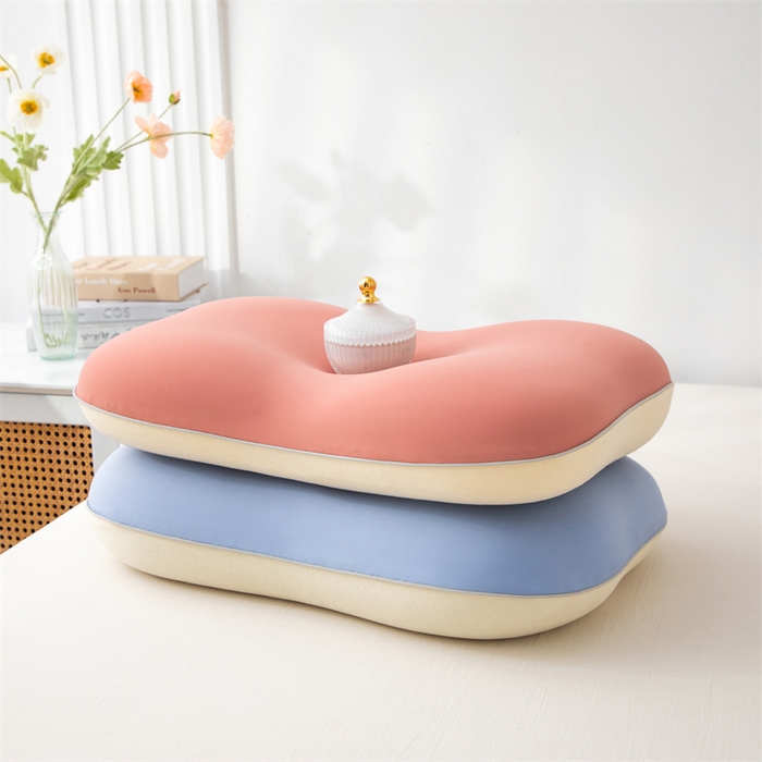 91家纺网 家纺一手货源 找家纺 （总）仁宇枕业 2025新款锦冰丝+羊绒棉释压猫肚记忆枕枕头枕芯