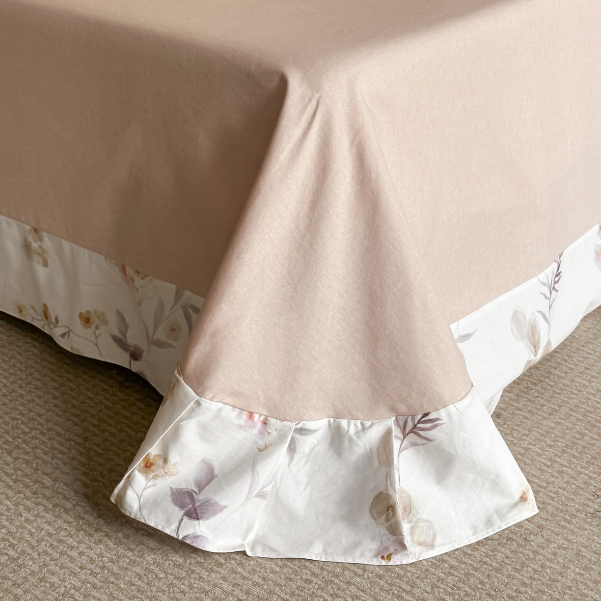 91家纺网 家纺一手货源 找家纺 大柏树 2025新款全棉磨毛印花四件套系列(可定制) 初茅-米