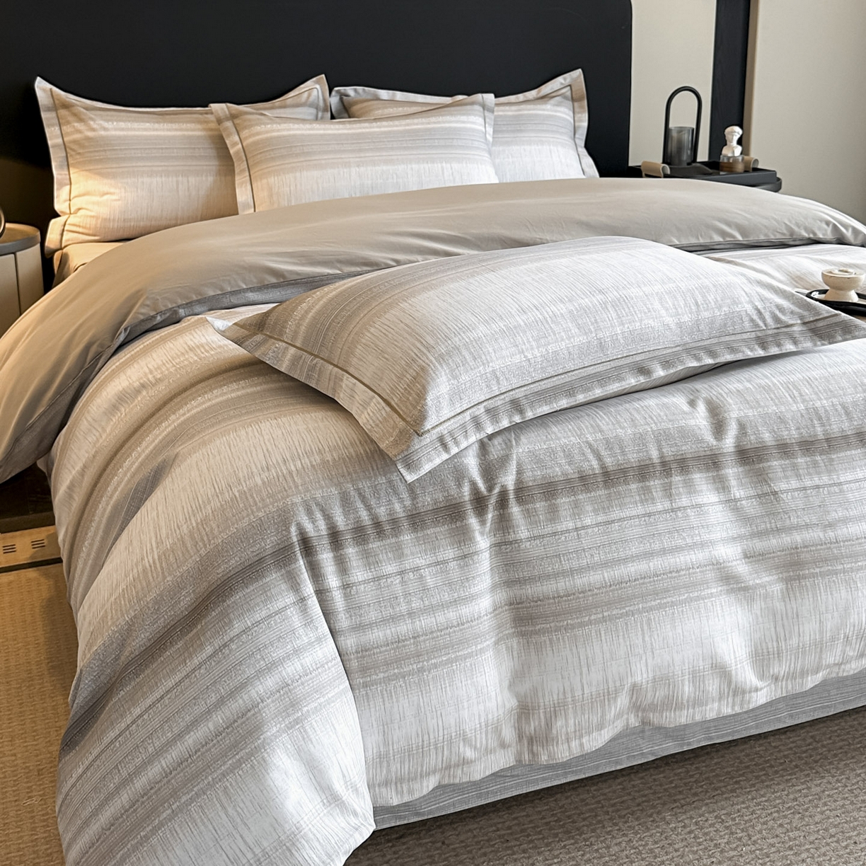 91家纺网 家纺一手货源 找家纺 大柏树 2025新款全棉磨毛印花四件套系列(可定制) 光遇-咖