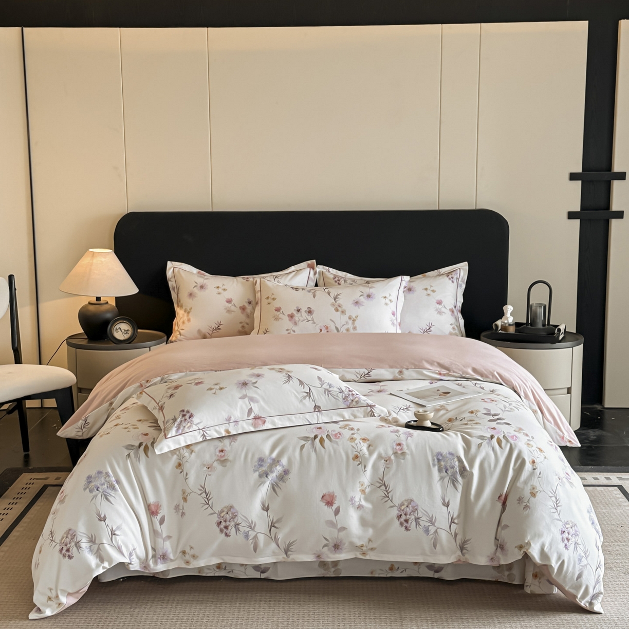 大柏树 2025新款全棉磨毛印花四件套系列(可定制) 初茅-米