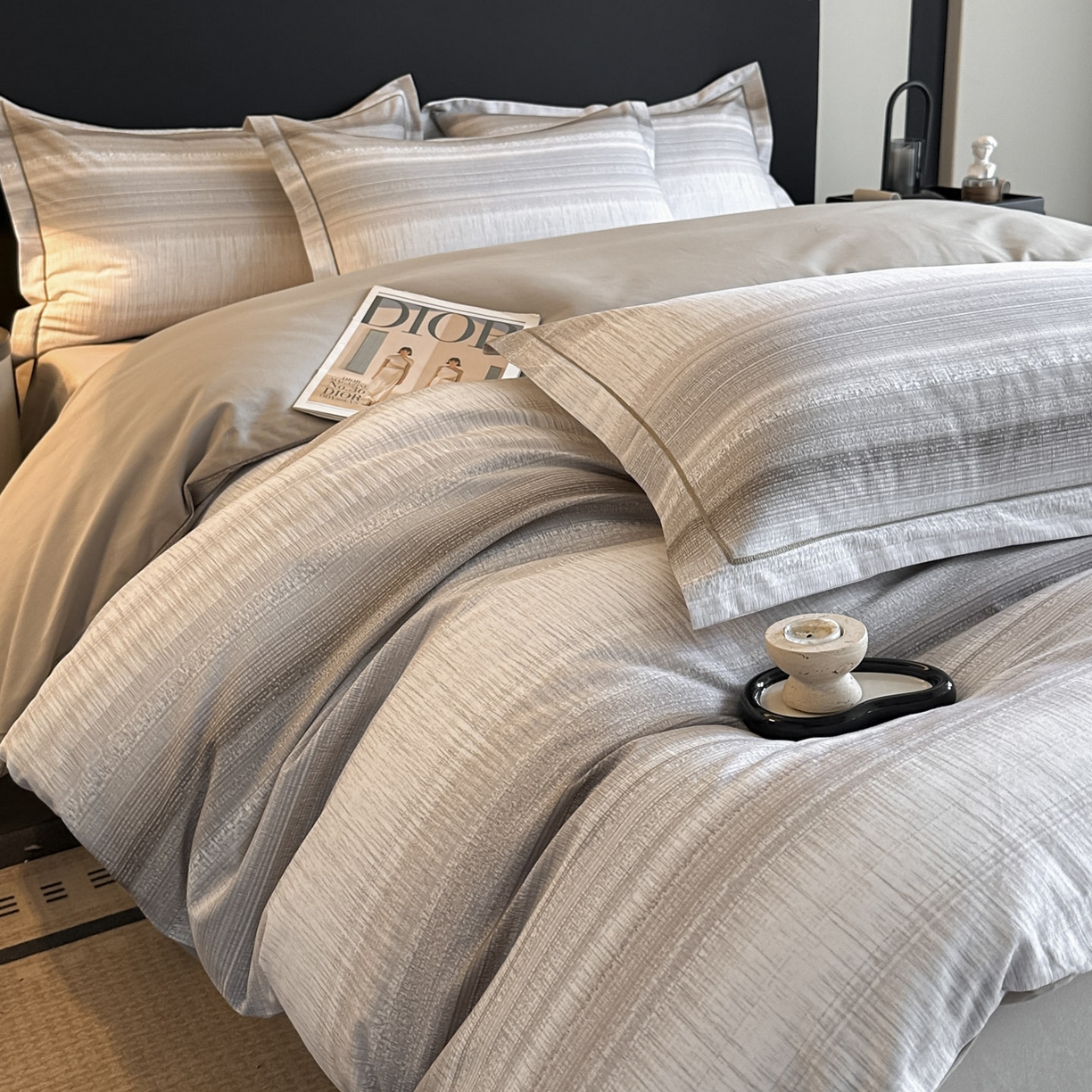 91家纺网 家纺一手货源 找家纺 大柏树 2025新款全棉磨毛印花四件套系列(可定制) 光遇-咖