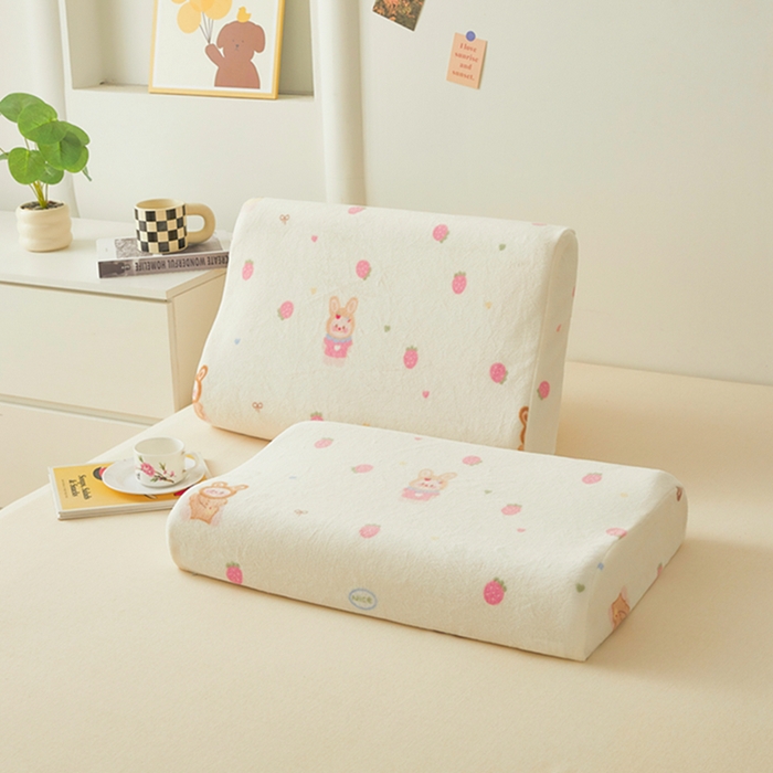 91家纺网 家纺一手货源 找家纺 （总）翎盈家纺 2025新款加厚高克重牛奶绒乳胶枕头套