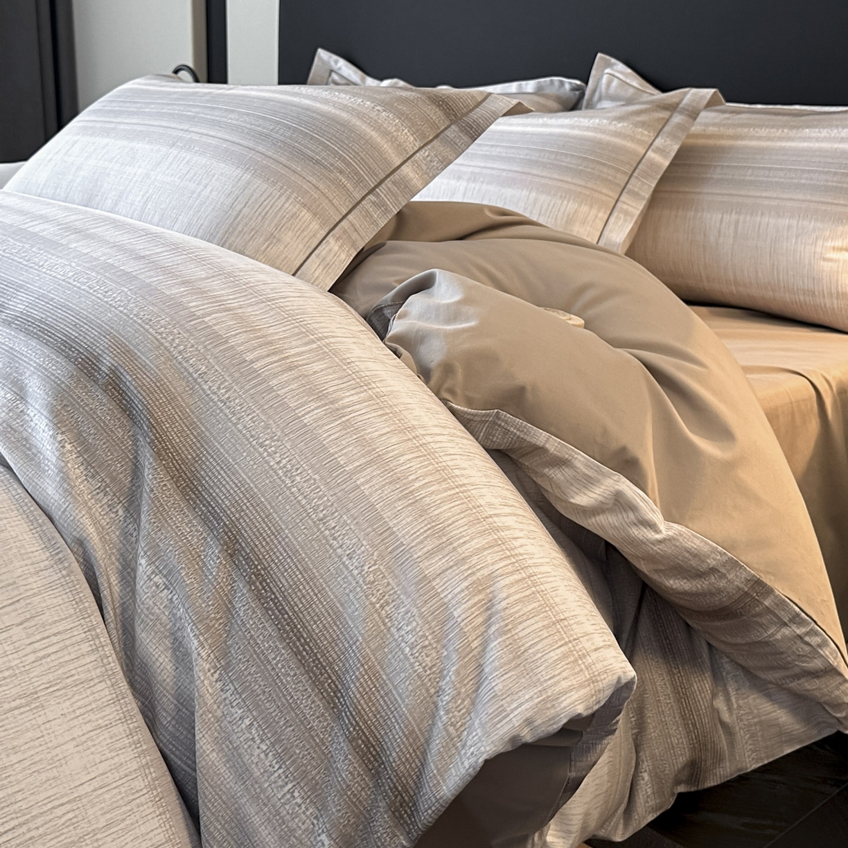 91家纺网 家纺一手货源 找家纺 大柏树 2025新款全棉磨毛印花四件套系列(可定制) 光遇-咖