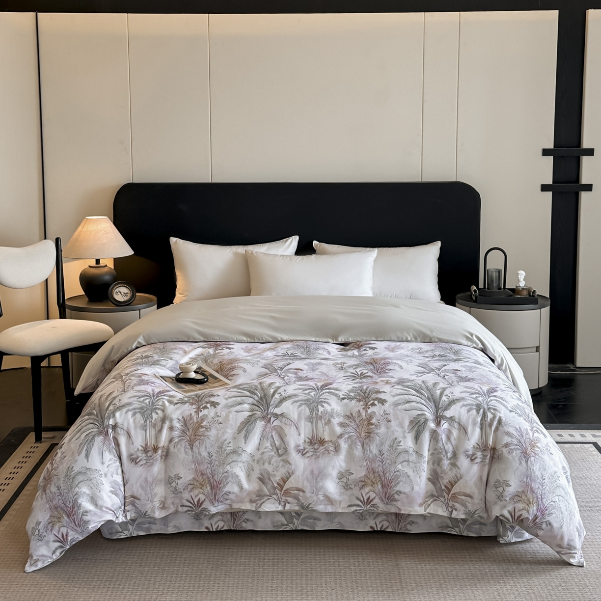 91家纺网 家纺一手货源 找家纺 大柏树 2025新款全棉磨毛印花单被套系列（可定制） 椿野集-米