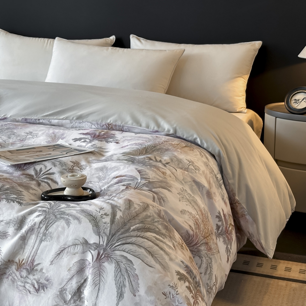 91家纺网 家纺一手货源 找家纺 大柏树 2025新款全棉磨毛印花单被套系列（可定制） 椿野集-米