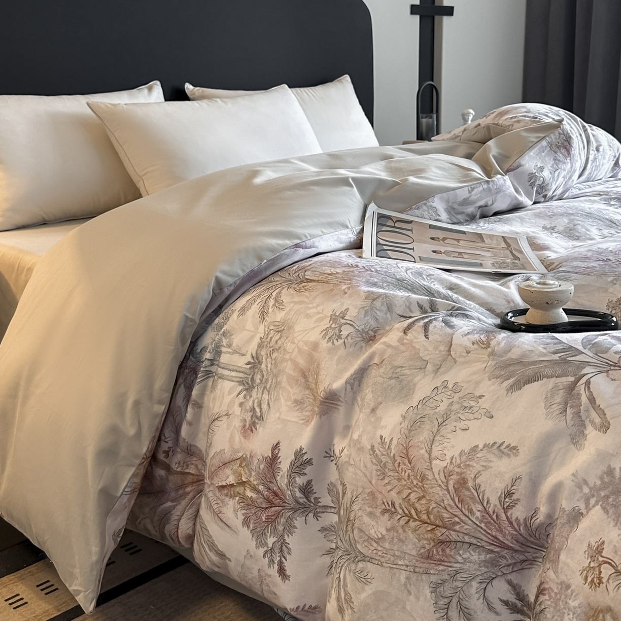 大柏树 2025新款全棉磨毛印花单被套系列（可定制） 椿野集-米