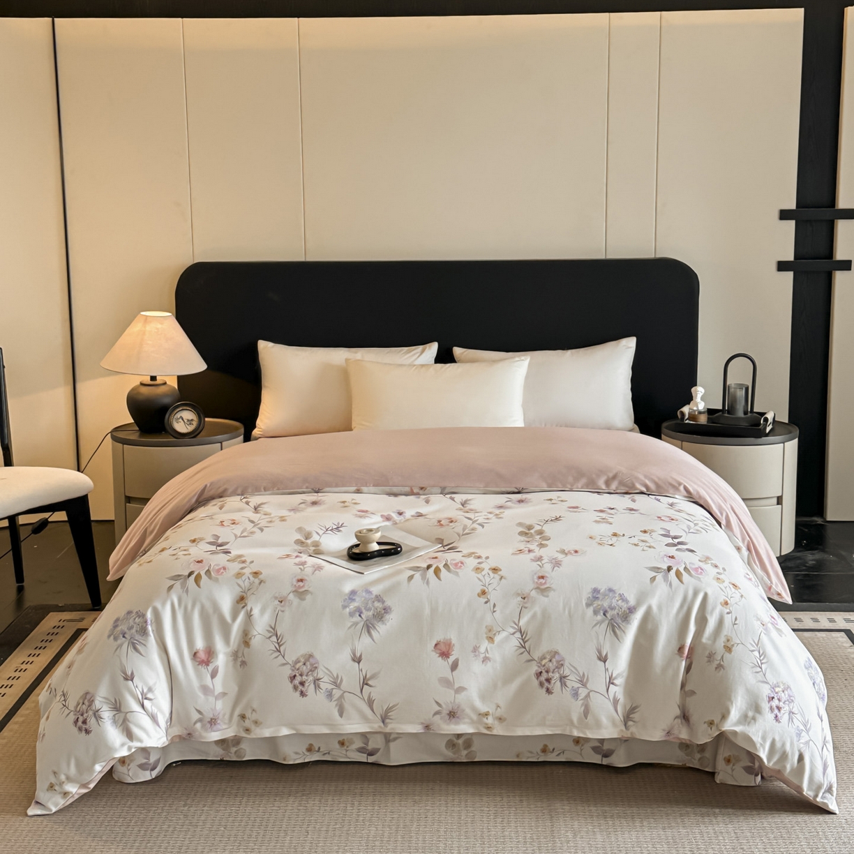 91家纺网 家纺一手货源 找家纺 大柏树 2025新款全棉磨毛印花单被套系列（可定制） 初茅-米