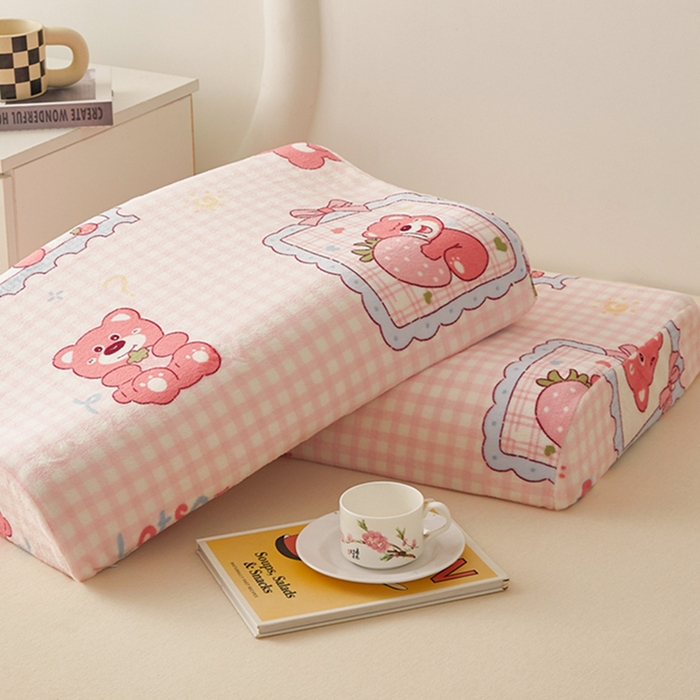 91家纺网 家纺一手货源 找家纺 （总）翎盈家纺 2025新款加厚高克重牛奶绒乳胶枕头套