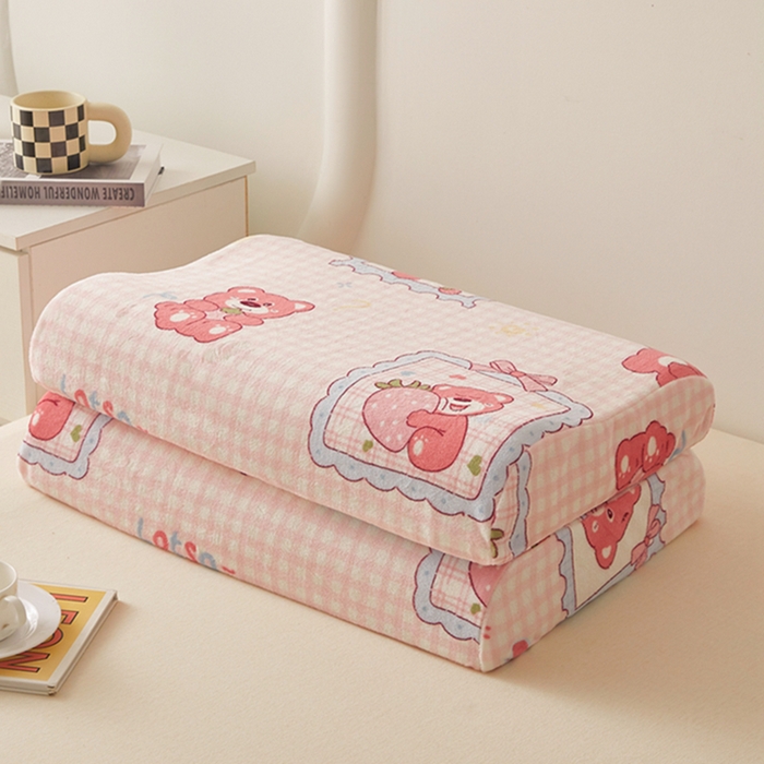 91家纺网 家纺一手货源 找家纺 （总）翎盈家纺 2025新款加厚高克重牛奶绒乳胶枕头套