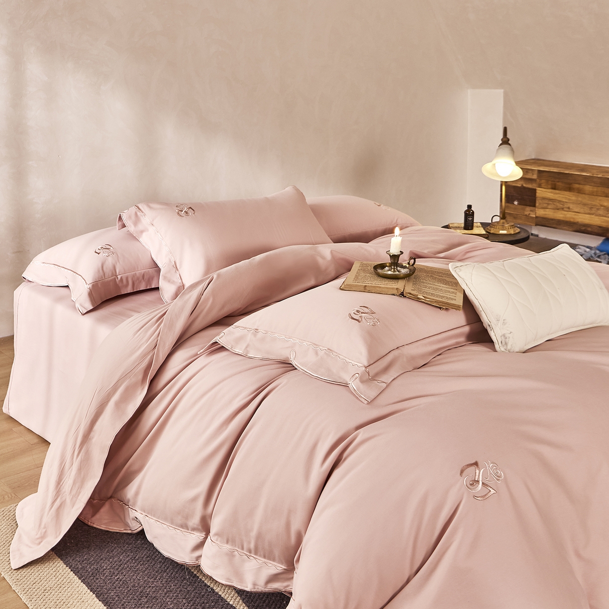 91家纺网 家纺一手货源 找家纺 （总）玖玖爱家纺 2025新款亲肤柔软婴肤棉四件套-小邂逅