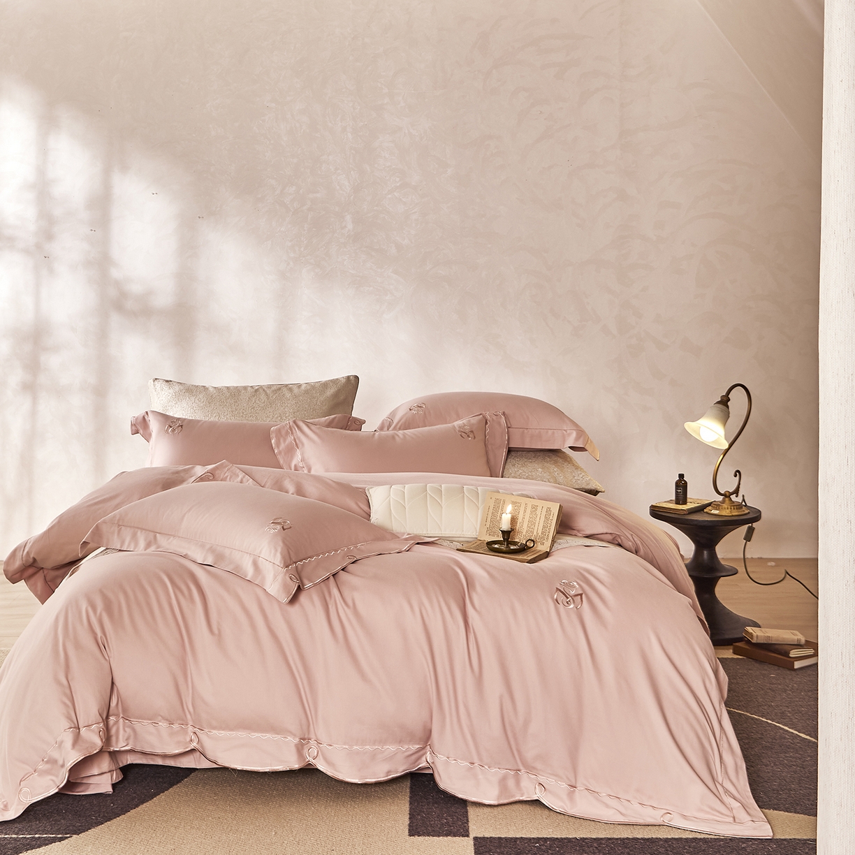 91家纺网 家纺一手货源 找家纺 （总）玖玖爱家纺 2025新款亲肤柔软婴肤棉四件套-小邂逅