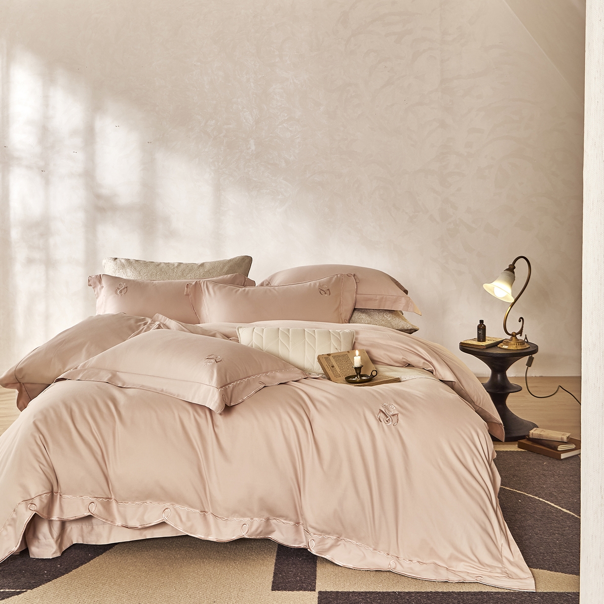 91家纺网 家纺一手货源 找家纺 （总）玖玖爱家纺 2025新款亲肤柔软婴肤棉四件套-小邂逅