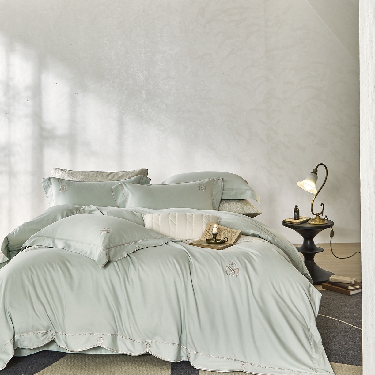 91家纺网 家纺一手货源 找家纺 （总）玖玖爱家纺 2025新款亲肤柔软婴肤棉四件套-小邂逅