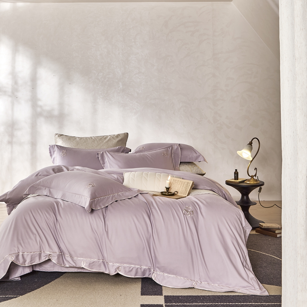 91家纺网 家纺一手货源 找家纺 （总）玖玖爱家纺 2025新款亲肤柔软婴肤棉四件套-小邂逅