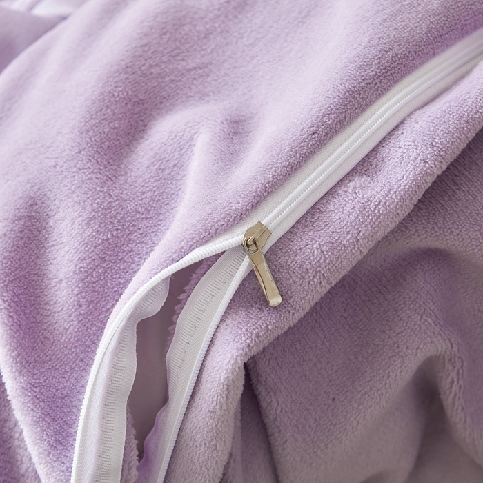 91家纺网 家纺一手货源 找家纺 怡源梦 2025新款A类牛奶绒夹棉床裙单件-甜心公主系列 紫色