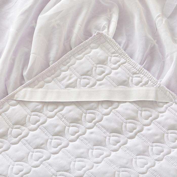 91家纺网 家纺一手货源 找家纺 怡源梦 2025新款A类牛奶绒夹棉床裙单件-甜心公主系列 紫色