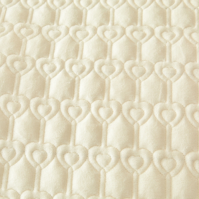 91家纺网 家纺一手货源 找家纺 怡源梦 2025新款A类牛奶绒夹棉床裙单件-甜心公主系列 米白色