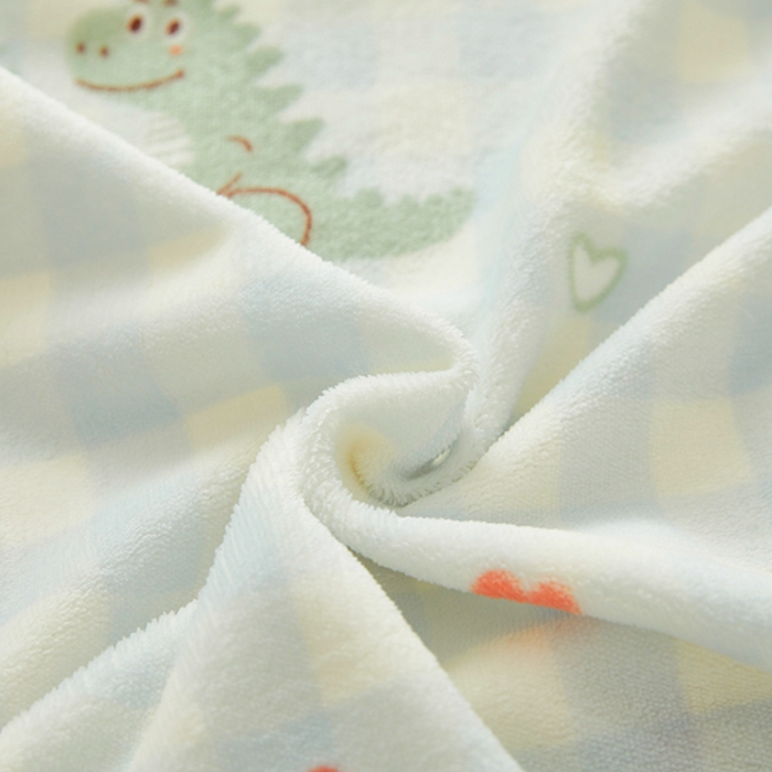 91家纺网 家纺一手货源 找家纺 翎盈家纺 2025新款加厚高克重牛奶绒乳胶枕头套 恐龙乐园