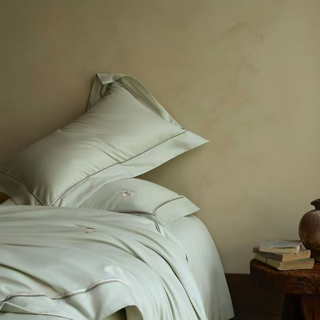 91家纺网 家纺一手货源 找家纺 玖玖爱家纺 2025新款亲肤婴肤棉四件套-好眠生活 好眠生活-浅水蓝