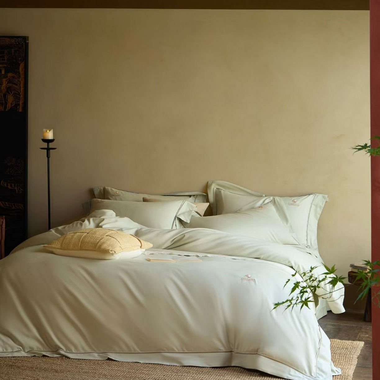 玖玖爱家纺 2025新款亲肤婴肤棉四件套-好眠生活 好眠生活-浅水蓝