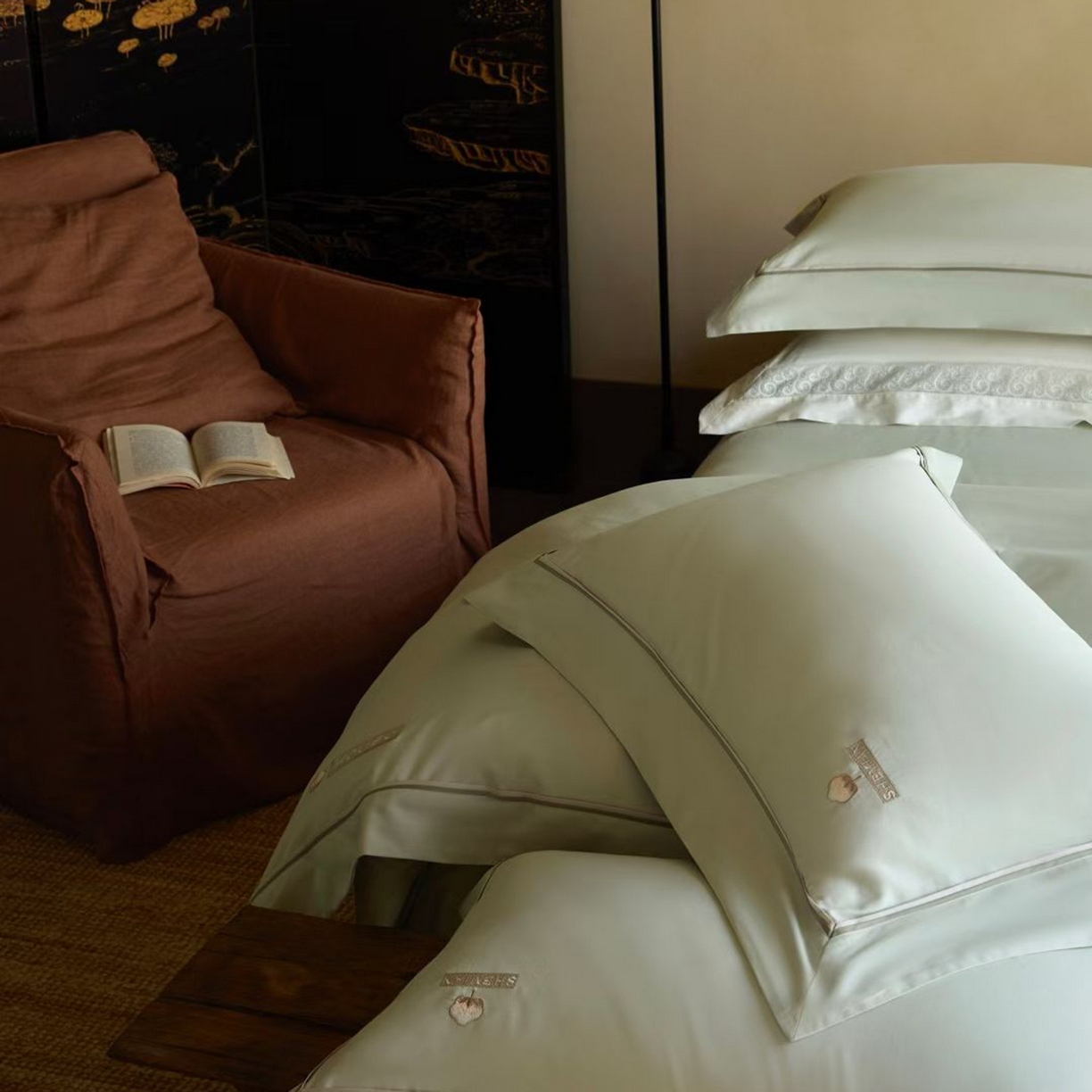 91家纺网 家纺一手货源 找家纺 玖玖爱家纺 2025新款亲肤婴肤棉四件套-好眠生活 好眠生活-浅水蓝