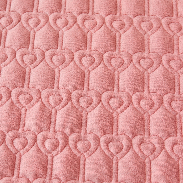 91家纺网 家纺一手货源 找家纺 怡源梦 2025新款A类牛奶绒夹棉床裙单件-甜心公主系列 粉玉色