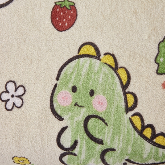 91家纺网 家纺一手货源 找家纺 翎盈家纺 2025新款加厚高克重牛奶绒乳胶枕头套 淘气恐龙