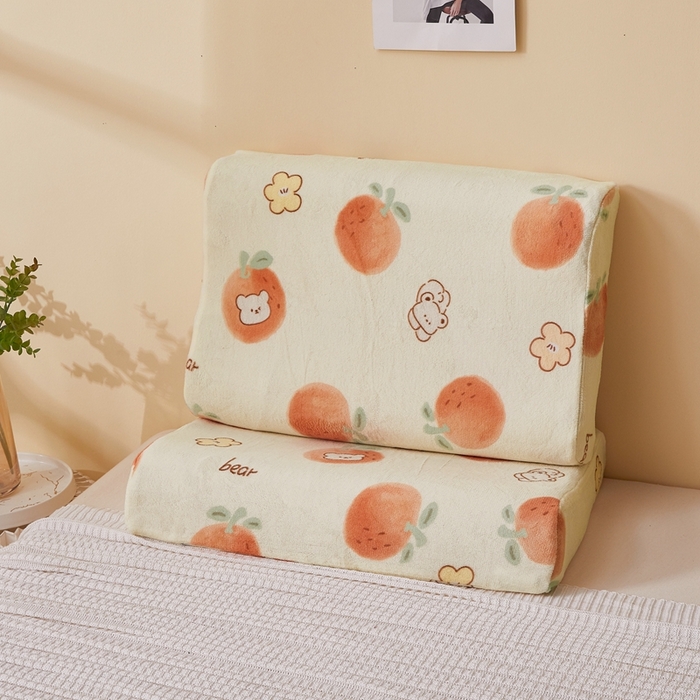 91家纺网 家纺一手货源 找家纺 翎盈家纺 2025新款加厚高克重牛奶绒乳胶枕头套 心想事成