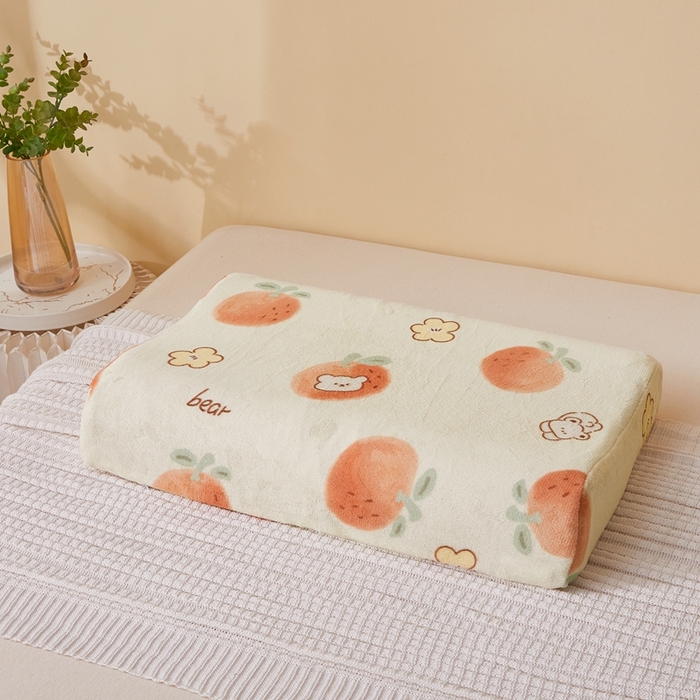 91家纺网 家纺一手货源 找家纺 翎盈家纺 2025新款加厚高克重牛奶绒乳胶枕头套 心想事成