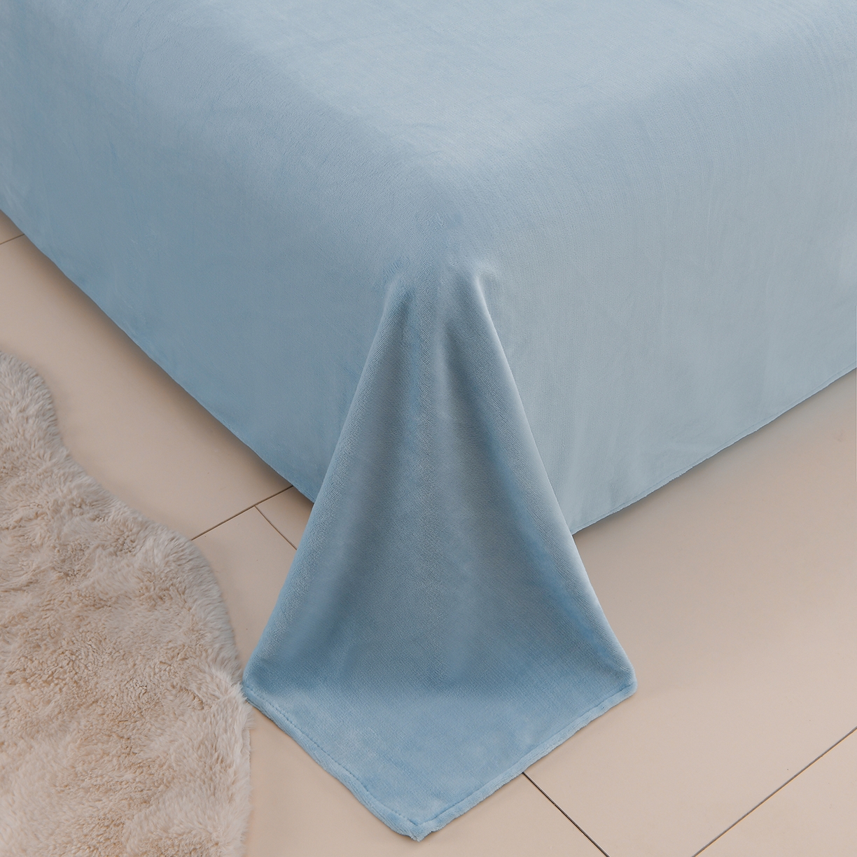 91家纺网 家纺一手货源 找家纺 紫月轩家纺 2025新款A类牛奶绒小清新印花四件套 花漾兔语