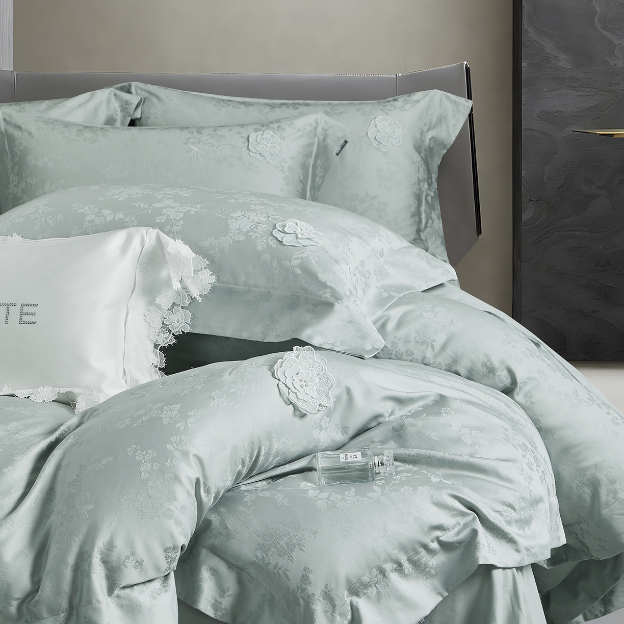 91家纺网 家纺一手货源 找家纺 （总）玖玖爱家纺 2025新款长绒棉全棉纯棉磨毛提花四件套-夏沫