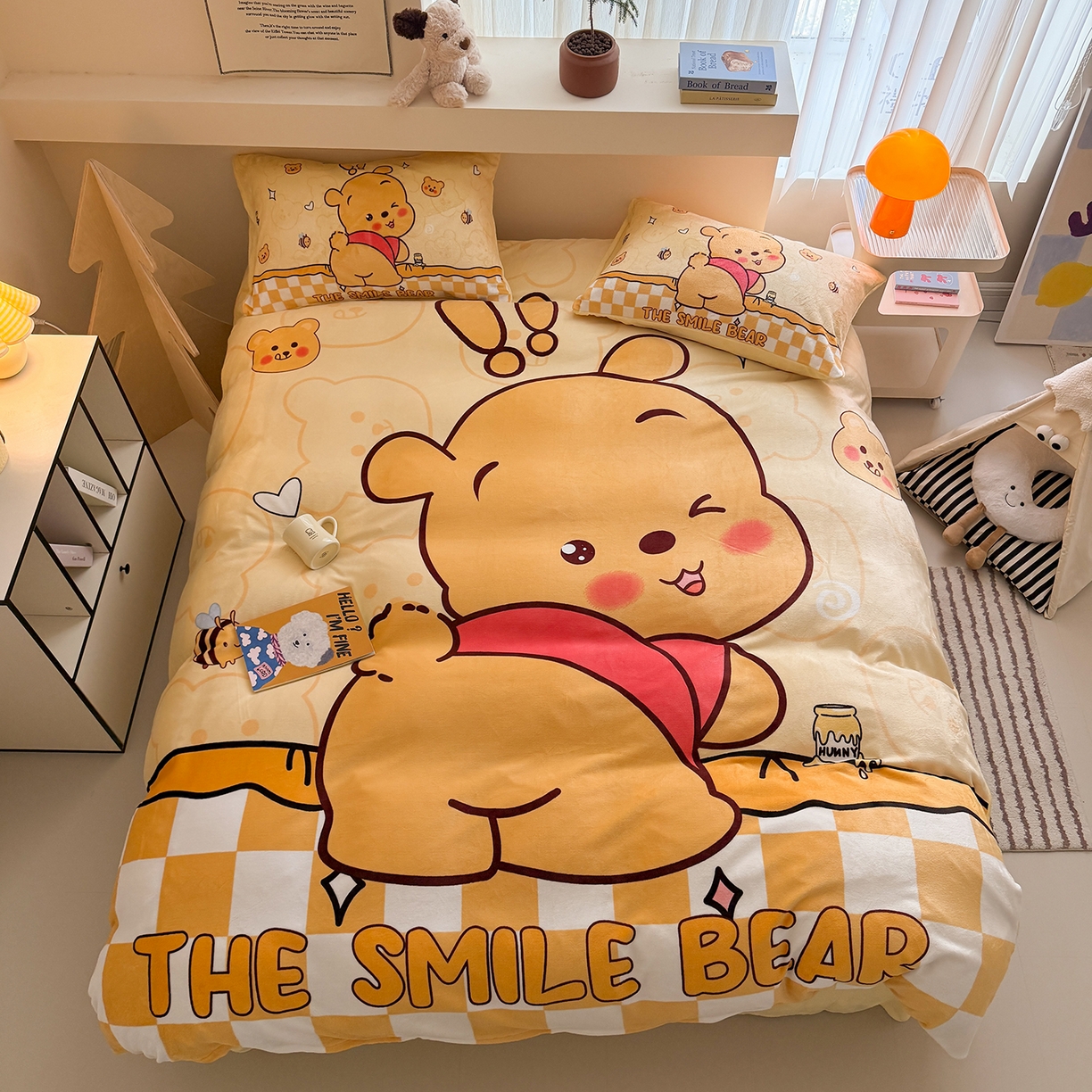 91家纺网 家纺一手货源 找家纺 （总）悦织湾家纺 2025新款大版卡通印花牛奶绒四件套儿童床绒套件学生宿舍单双人床上用品三四件套