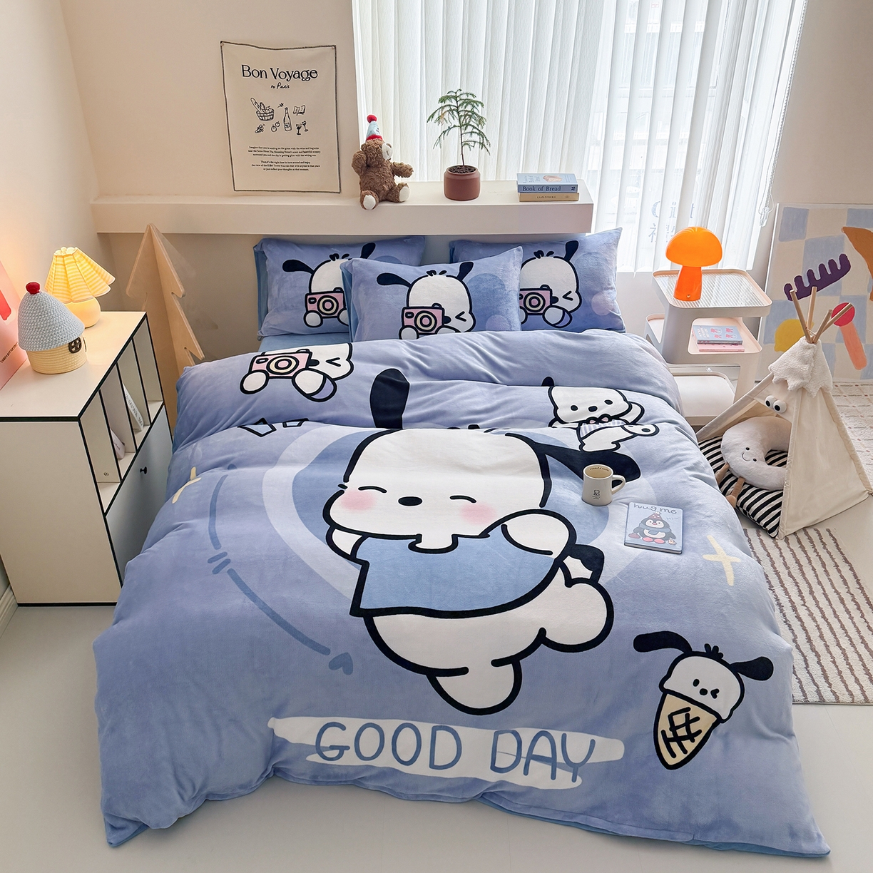 91家纺网 家纺一手货源 找家纺 （总）悦织湾家纺 2025新款大版卡通印花牛奶绒四件套儿童床绒套件学生宿舍单双人床上用品三四件套