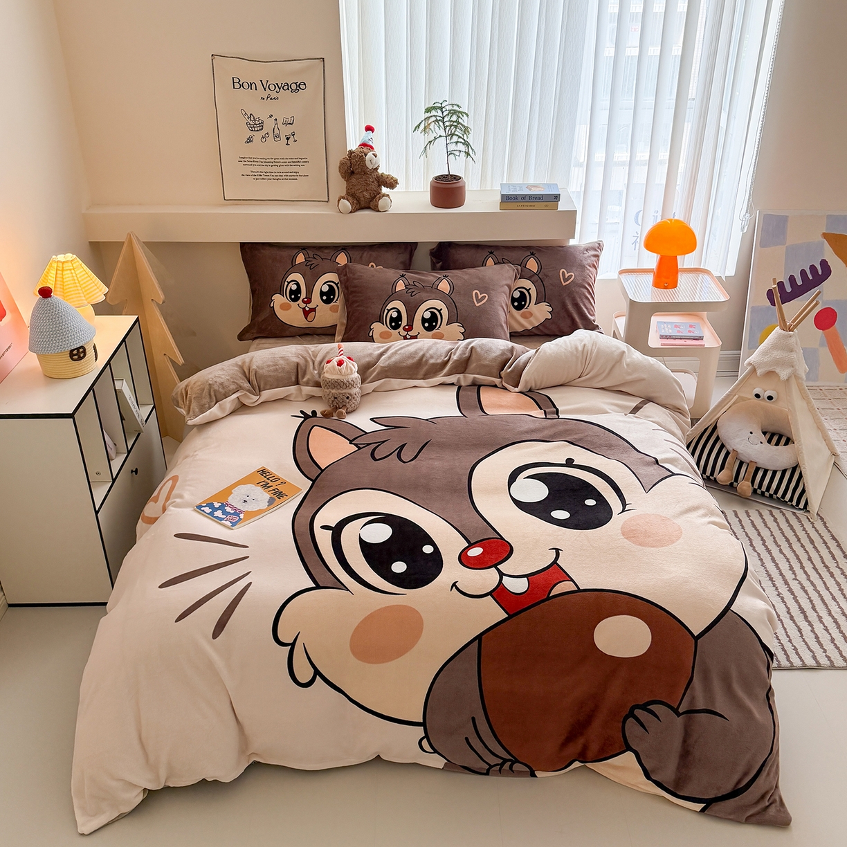 91家纺网 家纺一手货源 找家纺 （总）悦织湾家纺 2025新款大版卡通印花牛奶绒四件套儿童床绒套件学生宿舍单双人床上用品三四件套