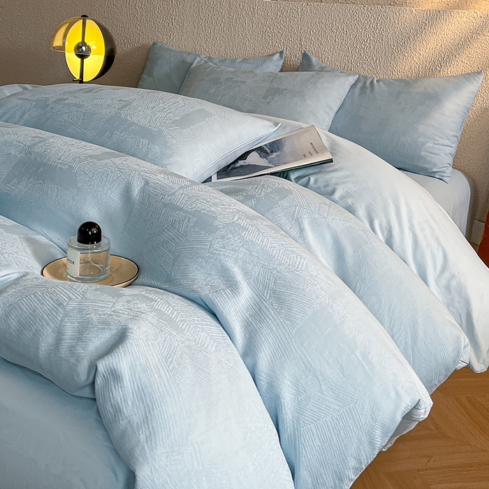 91家纺网 家纺一手货源 找家纺 （总）莱茵家居 2025新款全棉提花贡缎磨毛四件套