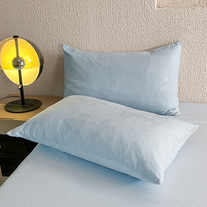 91家纺网 家纺一手货源 找家纺 莱茵家居 2025新款全棉提花贡缎磨毛四件套 银河-蓝