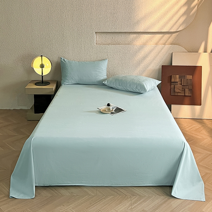 91家纺网 家纺一手货源 找家纺 莱茵家居 2025新款全棉提花贡缎磨毛四件套 银河-绿