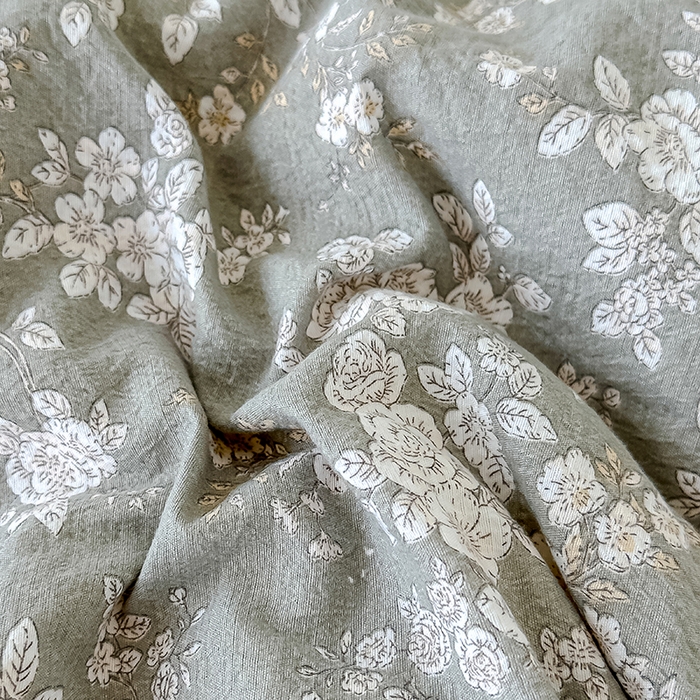 91家纺网 家纺一手货源 找家纺 芯恋 25年新款亚麻风全棉花边云感冬被四季被加厚冬被 落霞