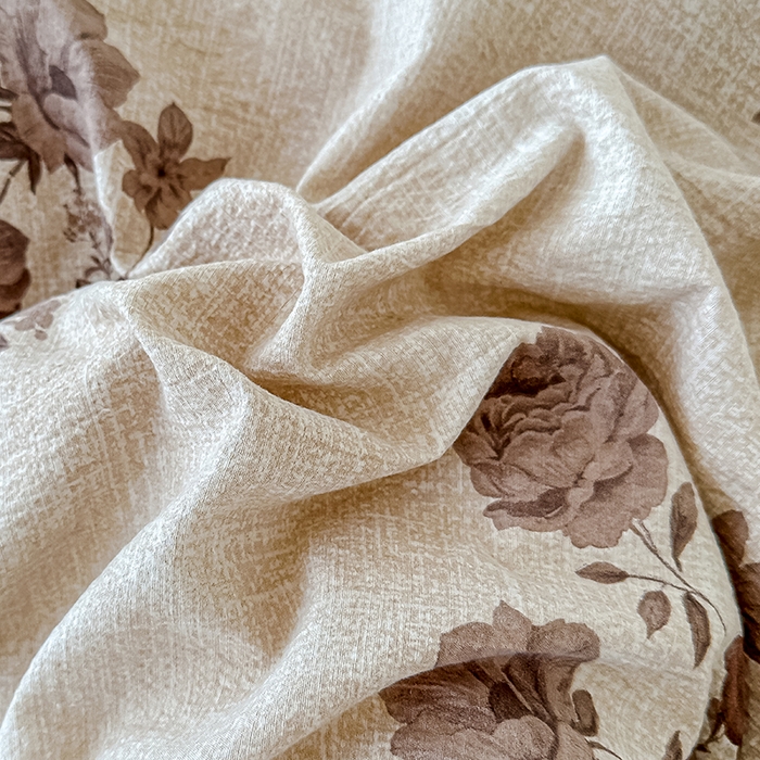 91家纺网 家纺一手货源 找家纺 芯恋 25年新款亚麻风全棉花边云感冬被四季被加厚冬被 晚秋