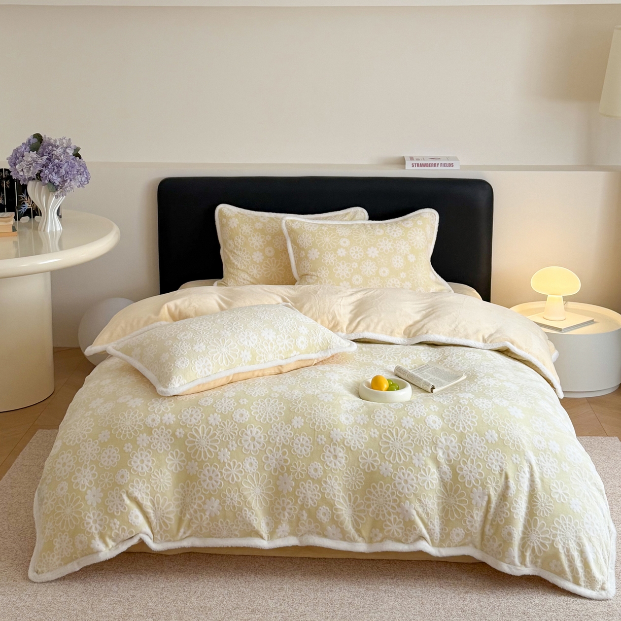 91家纺网 家纺一手货源 找家纺 （总）沐棉家居 2025新款高克重立体雕花牛奶绒保暖四件套