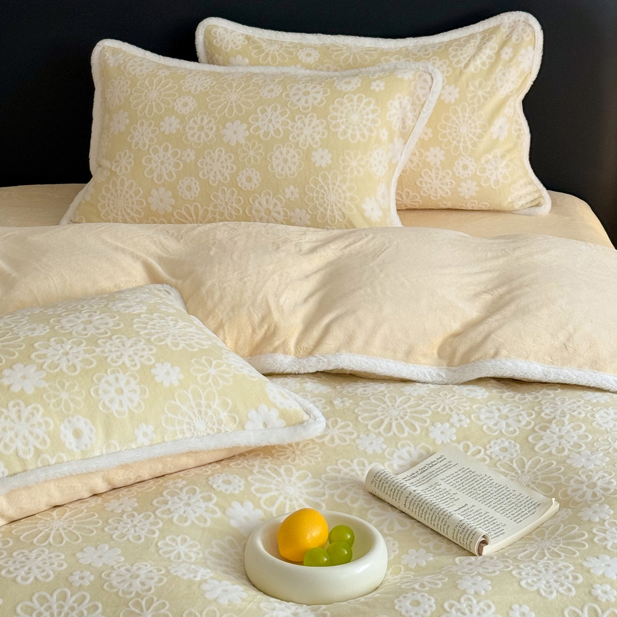 91家纺网 家纺一手货源 找家纺 （总）沐棉家居 2025新款高克重立体雕花牛奶绒保暖四件套