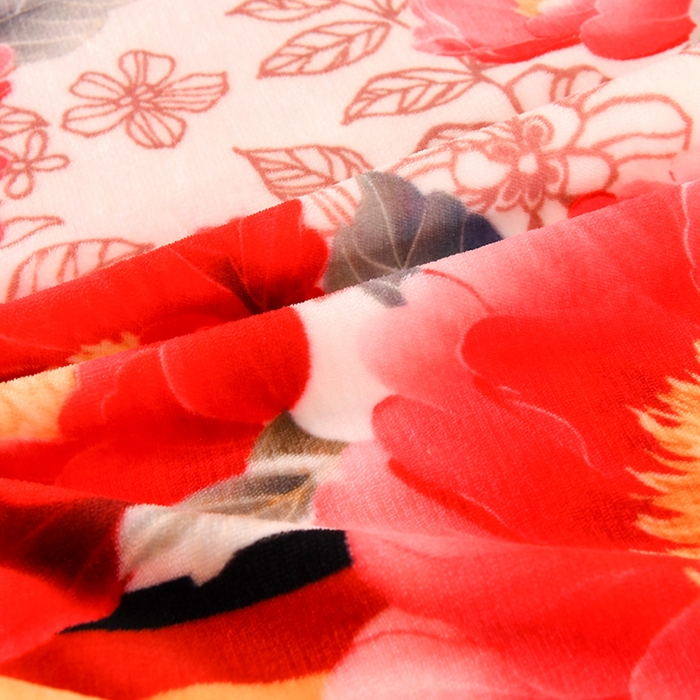 91家纺网 家纺一手货源 找家纺 雨洋2025新款加厚保暖8.5斤牛奶绒金貂婴儿绒四件套 吉祥如意