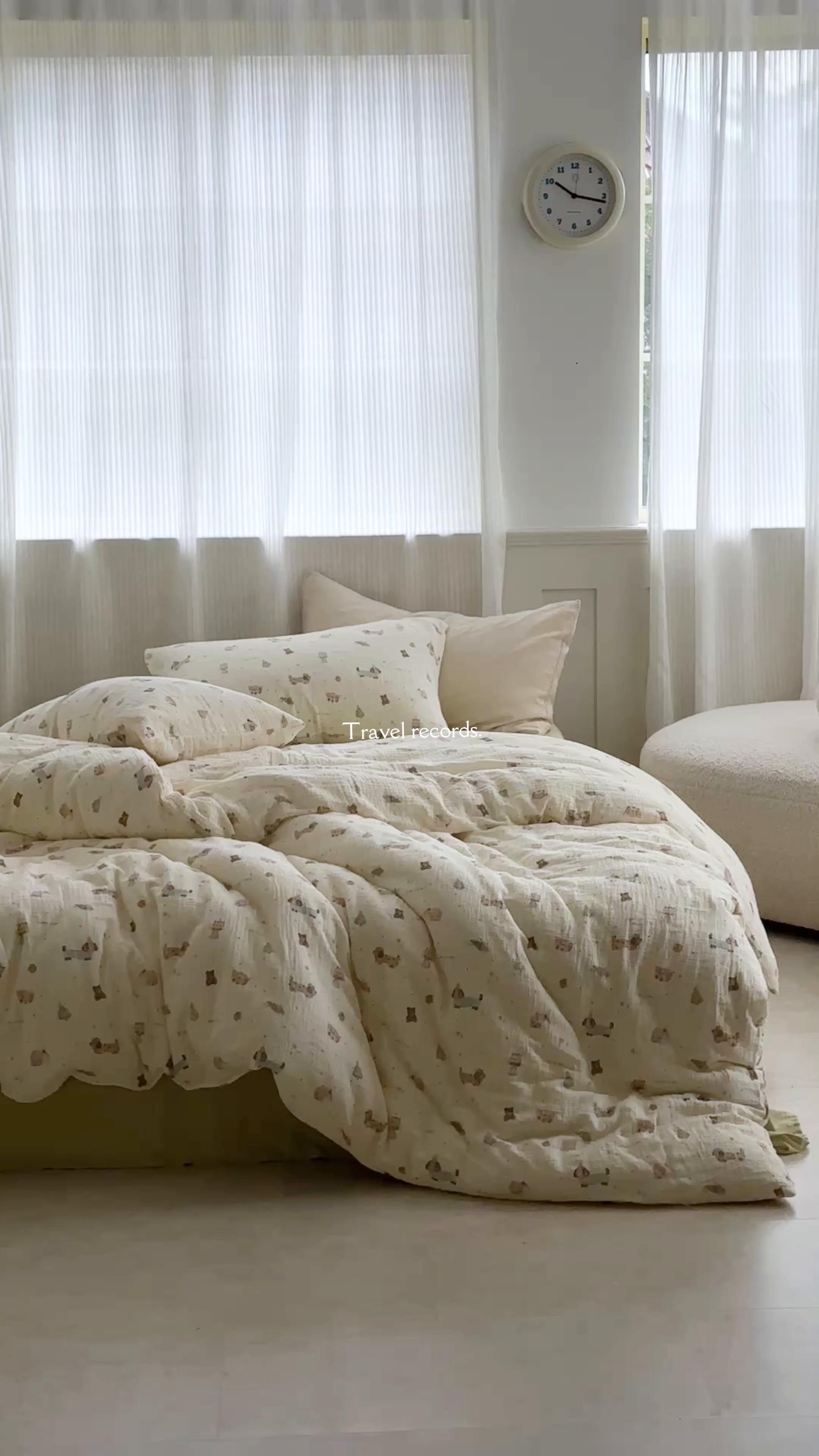 91家纺网 家纺一手货源 找家纺 洋铭区（原狠狠爱） 2025新款皱皱纱A类全棉纯棉人字纹四件套系列 星星小狗