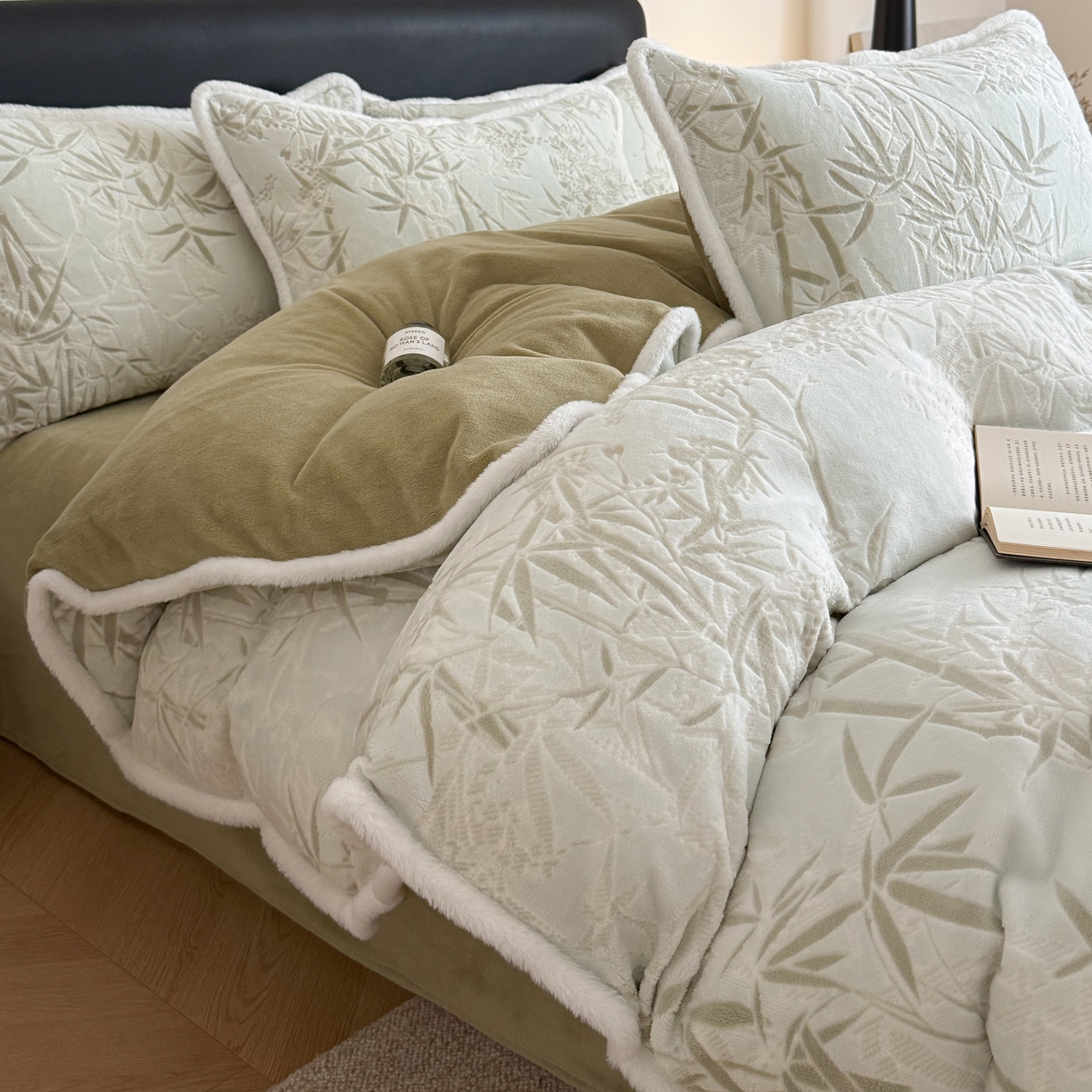 91家纺网 家纺一手货源 找家纺 （总）沐棉家居 2025新款高克重立体雕花牛奶绒保暖四件套