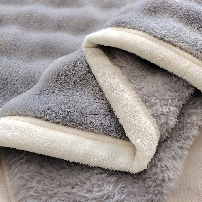 91家纺网 家纺一手货源 找家纺 伊凡毯业 2025新款260克云貂绒毛毯盖毯子直播爆款跑量毛毯 泡泡毯-浅紫