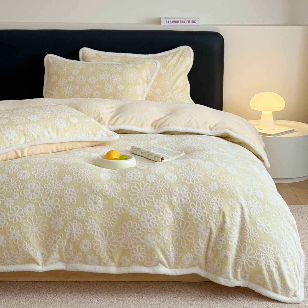 91家纺网 家纺一手货源 找家纺 沐棉家居 2025新款高克重立体雕花牛奶绒保暖四件套 曼苏雅