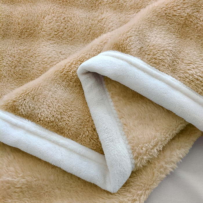 91家纺网 家纺一手货源 找家纺 伊凡毯业 2025新款260克云貂绒毛毯盖毯子直播爆款跑量毛毯 泡泡毯-卡其