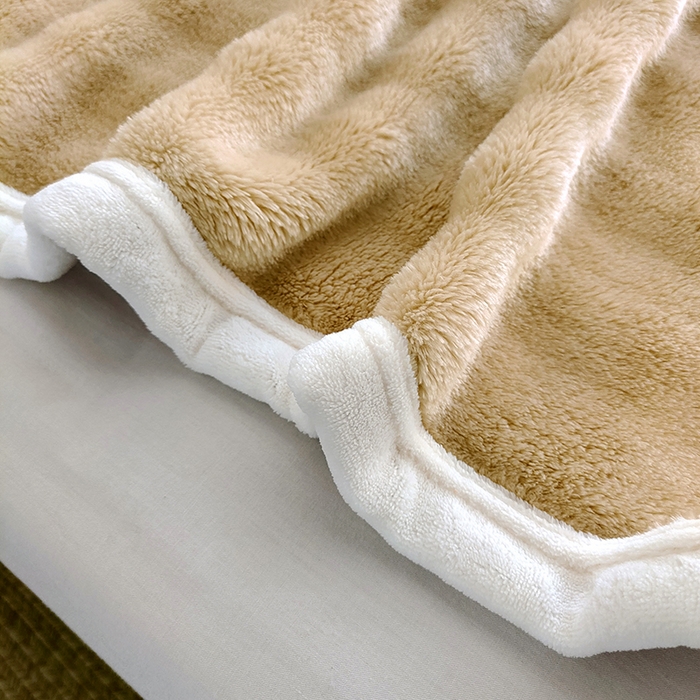 91家纺网 家纺一手货源 找家纺 伊凡毯业 2025新款260克云貂绒毛毯盖毯子直播爆款跑量毛毯 泡泡毯-卡其