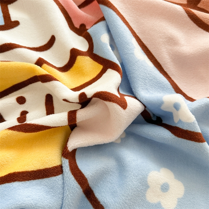 91家纺网 家纺一手货源 找家纺 潮邦创意家居 2025新款大版卡通牛奶绒四件套 女孩与兔